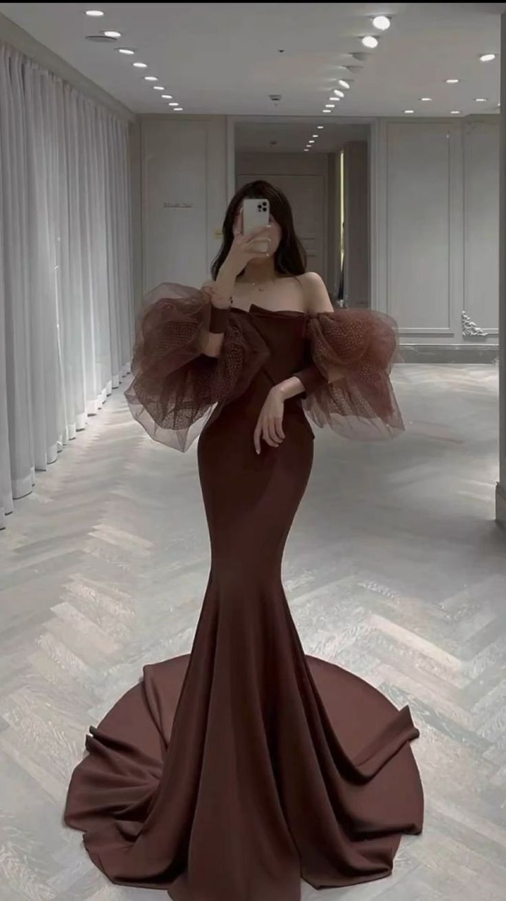 Unique Mermaid Off The Shoulder Long Prom Dresses