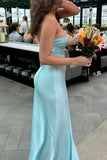 Knot Front Gold Satin Fitted Long Party Dress