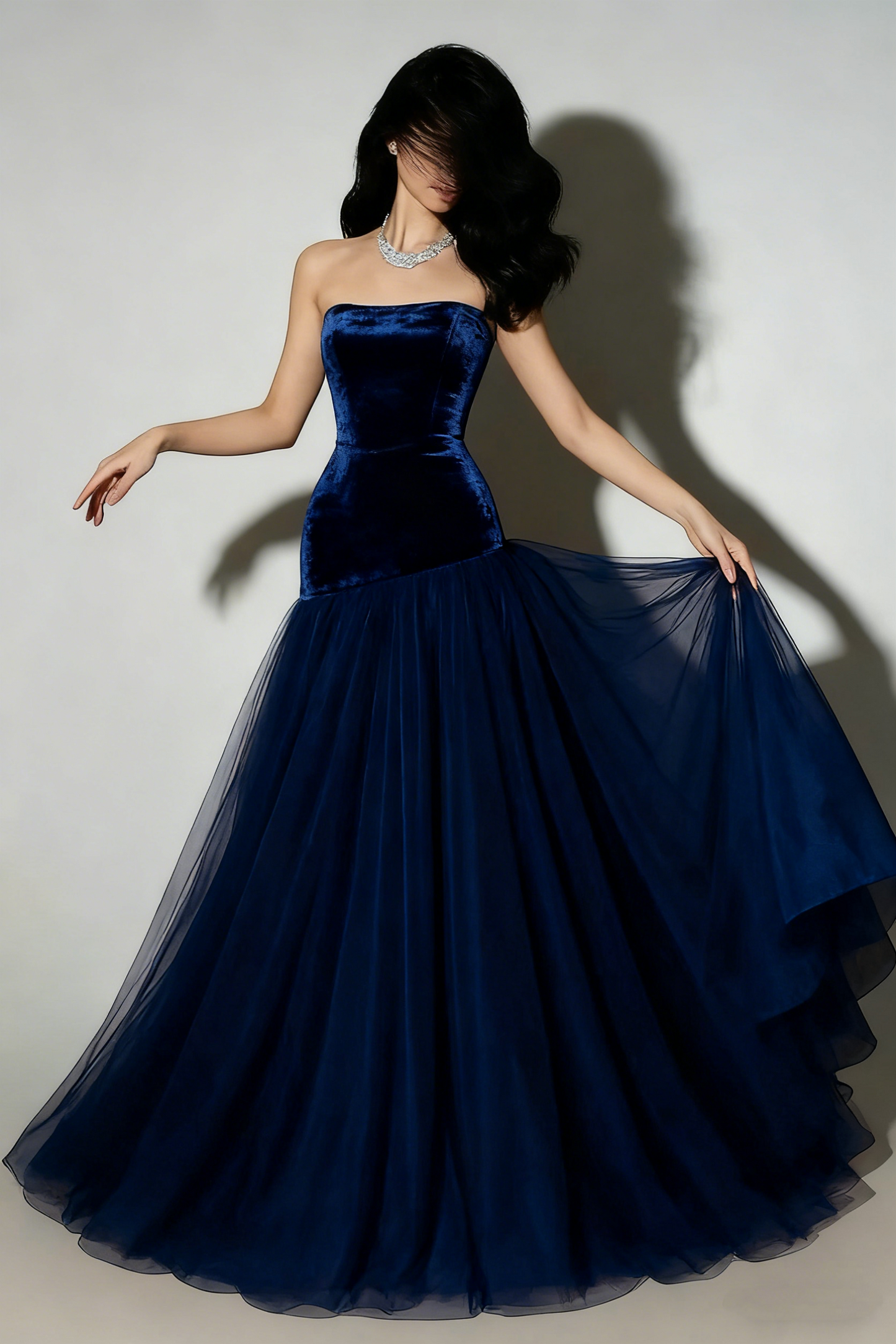 Vintage Mermaid Strapless Burgundy Tulle Long Prom Dresses 20th Birthday Outfits Evening Gown