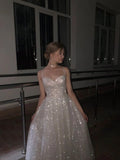 Glitter Strapless Sequin Prom Dress Princess Formal Evening Gown