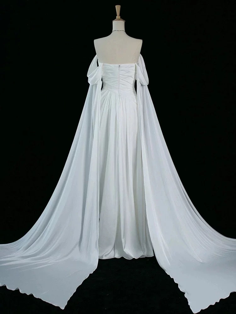 Luxury Satin Prom Dresses Wedding Evening Gown Party Dress