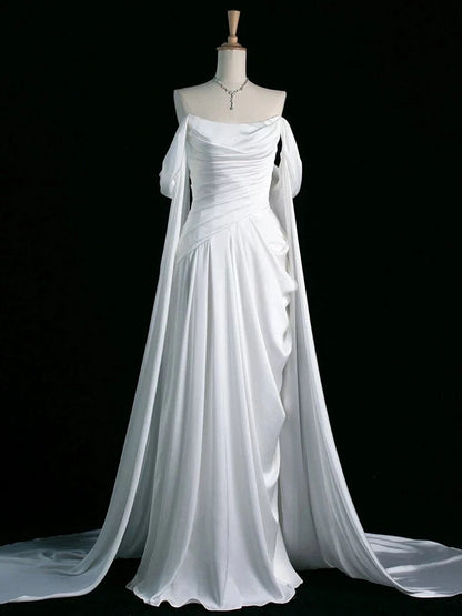 Luxury Satin Prom Dresses Wedding Evening Gown Party Dress