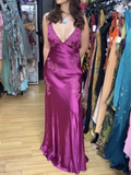 Fancy Mermaid Backless Long Prom Dress Spaghetti Straps Formal Dresses