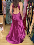 Fancy Mermaid Backless Long Prom Dress Spaghetti Straps Formal Dresses