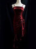 Spaghetti Straps Satin Long Party Dresses Woman Dress Elegant Party