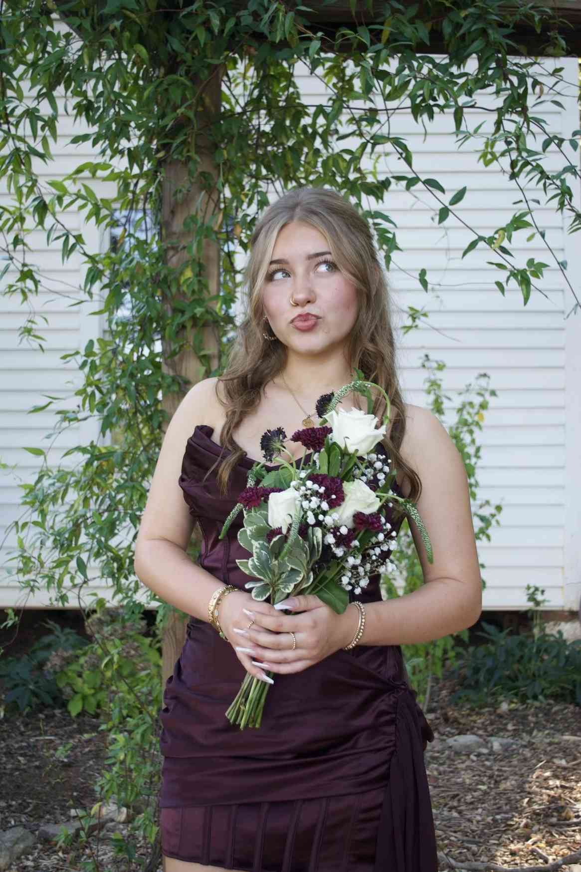 Strapless Mulberry Draped Corset Short Dress