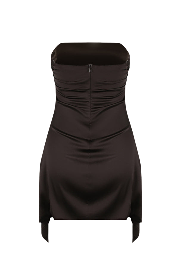 Strapless Irregular Hem Sheath Short Dress Mini Party Dresses
