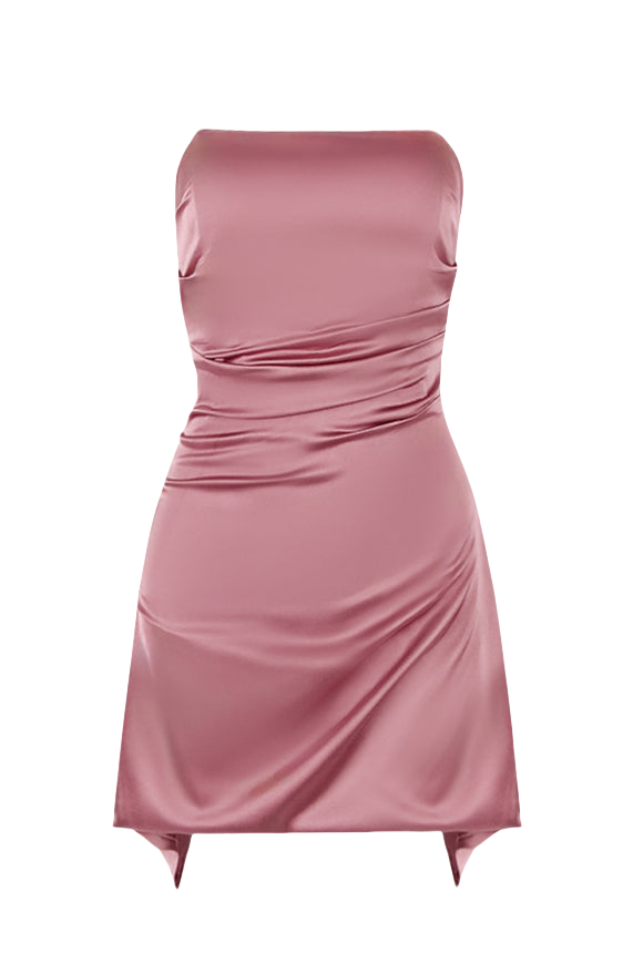 Strapless Irregular Hem Sheath Short Dress Mini Party Dresses