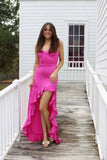 Sweetheart Emerald Green Irregular Hem Long Dress Formal Gown