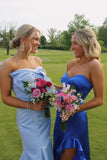 Sweetheart Emerald Green Irregular Hem Long Dress Formal Gown