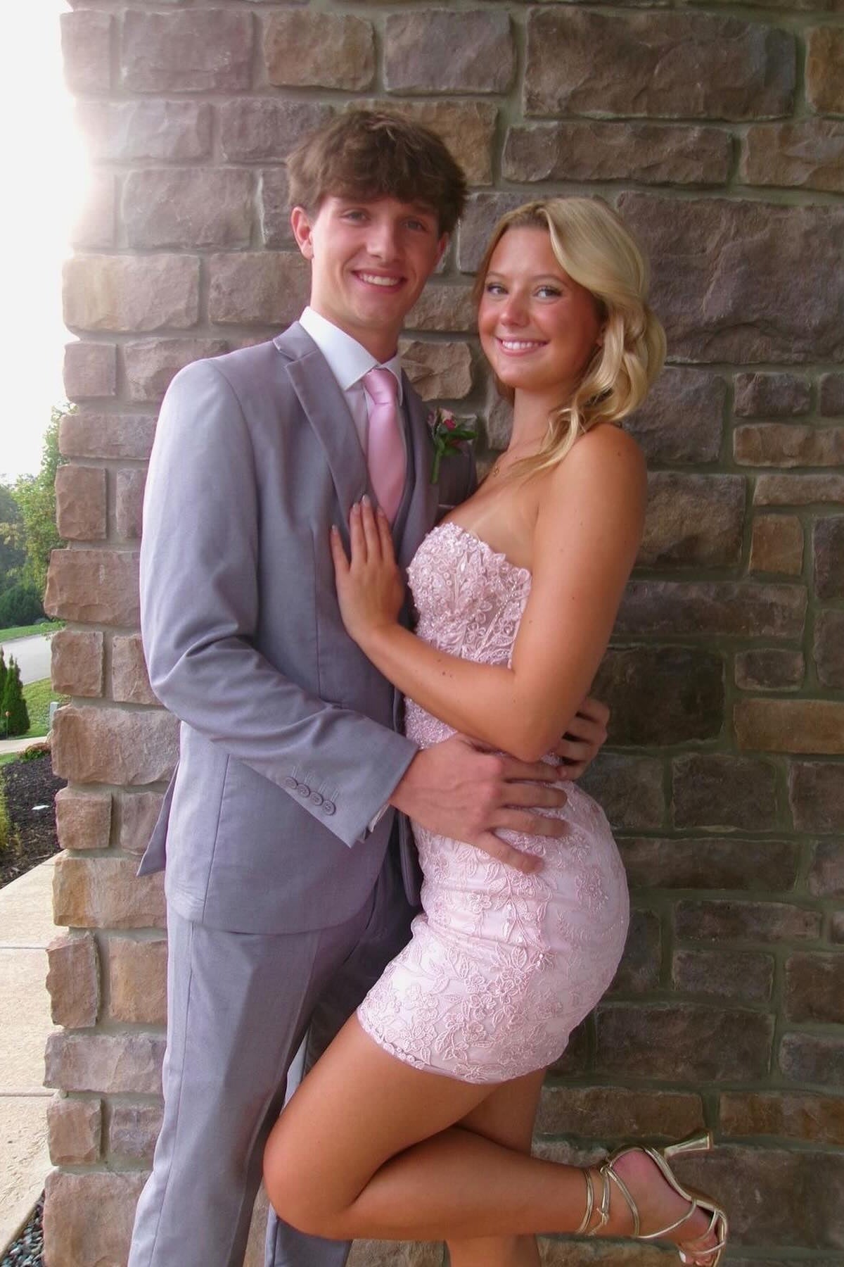 Sweetheart Pink Appliques Bodycon Short Dress Party Wear