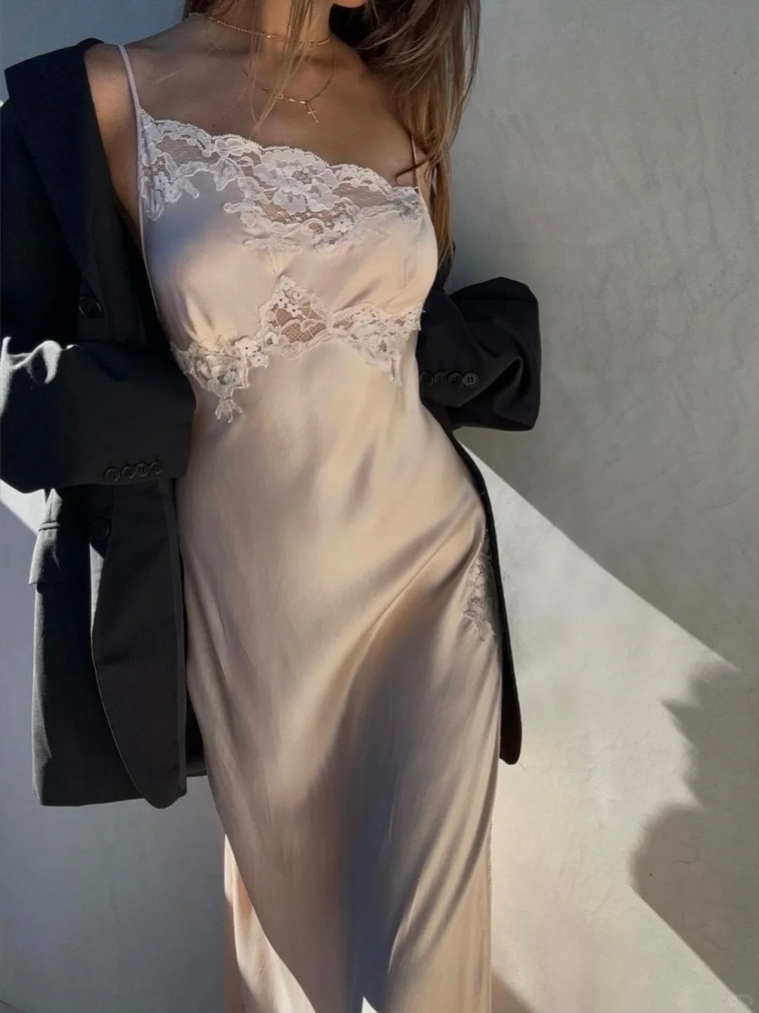 Sexy Spandex Satin Party Dresses Wedding Guest Dress with Slit