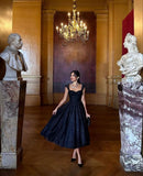 Elegant A-line Birthday Party Dress Dark Navy Formal Dresses