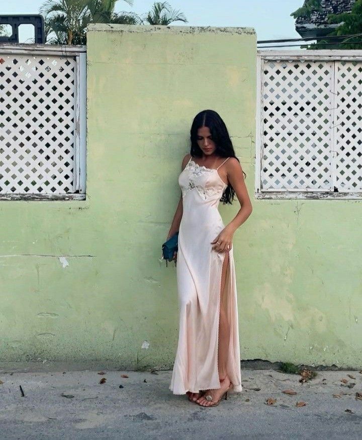 Sexy Spandex Satin Party Dresses Wedding Guest Dress with Slit