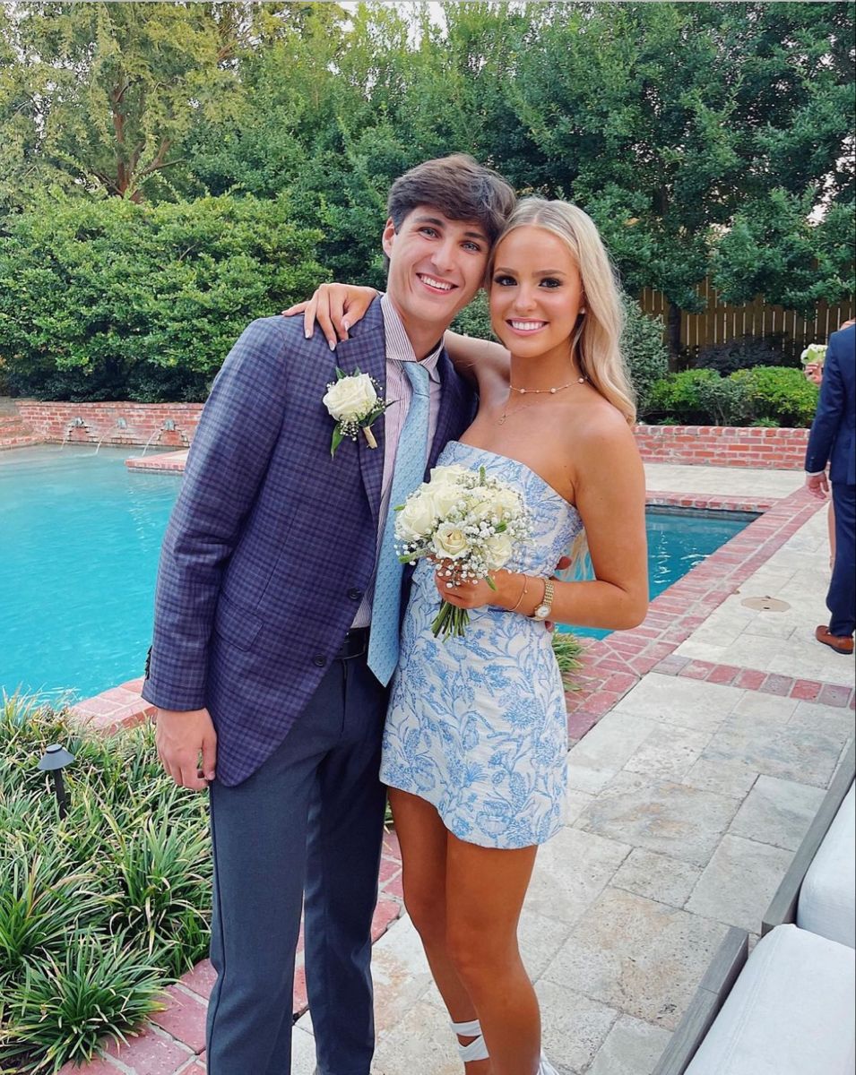 Floral Print Homecoming Dresses Strapless Mini Party Gowns