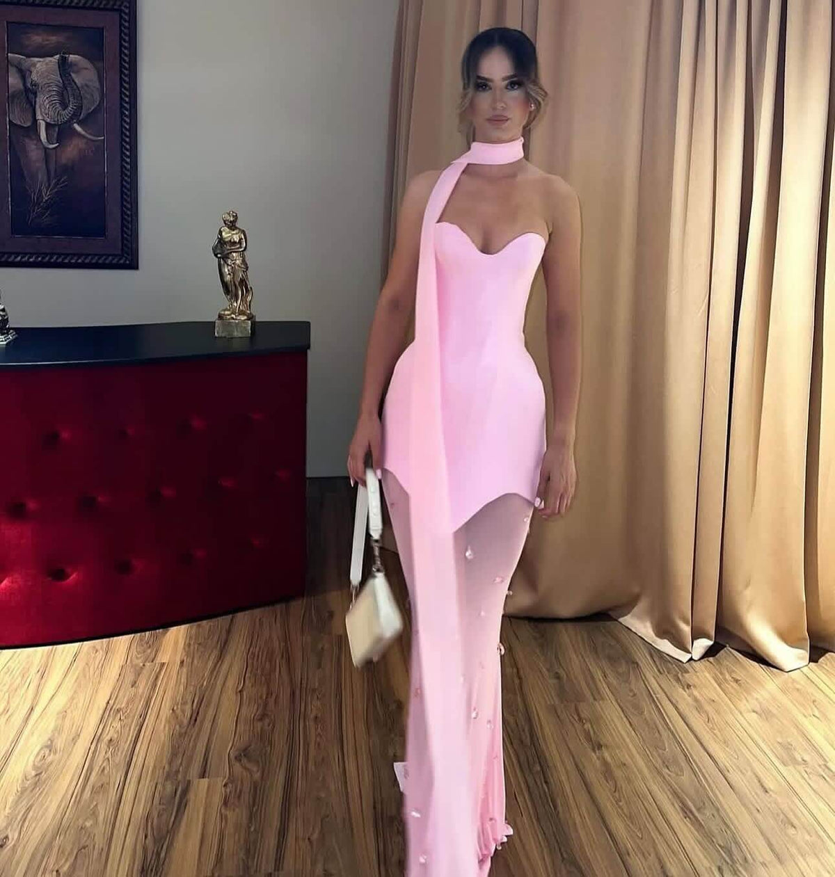 Candy Pink Prom Dress Inspo Mermaid Long Formal Evening Gown
