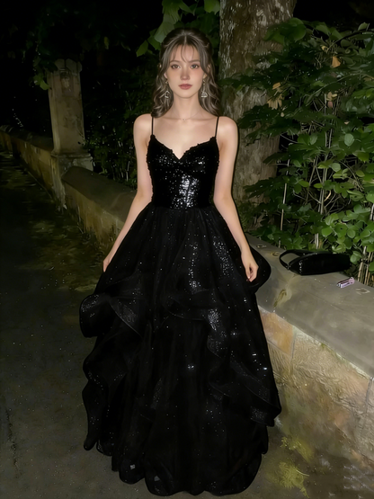 Glamorous Burgundy Spaghetti Strap Ruffled Sweet 15 Quinceanera Ball Gown