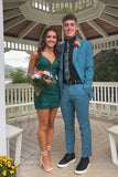 Dark Green Lace Cocktail Dress Semi Formal Dresses Short