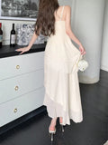 Elegant Irregular Graduation Dress Long Maxi Prom Gown