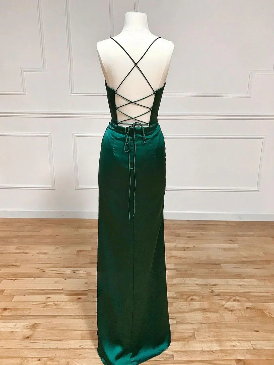 Classy Split Prom Dresses Floor Length Formal Evening Dress