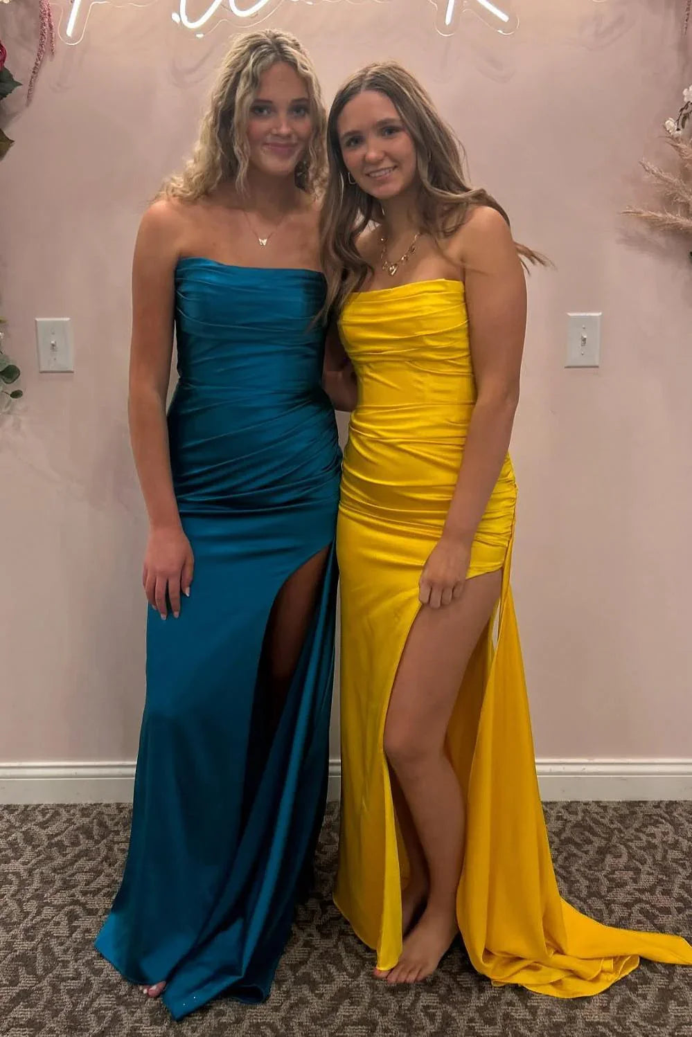 fitted strapless prom dress