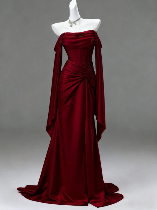 Classy Formal Evening Gown Corset Bodice Long Maxi Dresses