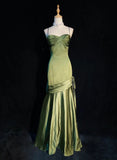Best Green Prom Dresses Mermaid Strapless Long Birthday Gala Gown