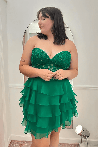 Fancy Short Homecoming Dresses Formal Mini Dress with Applique