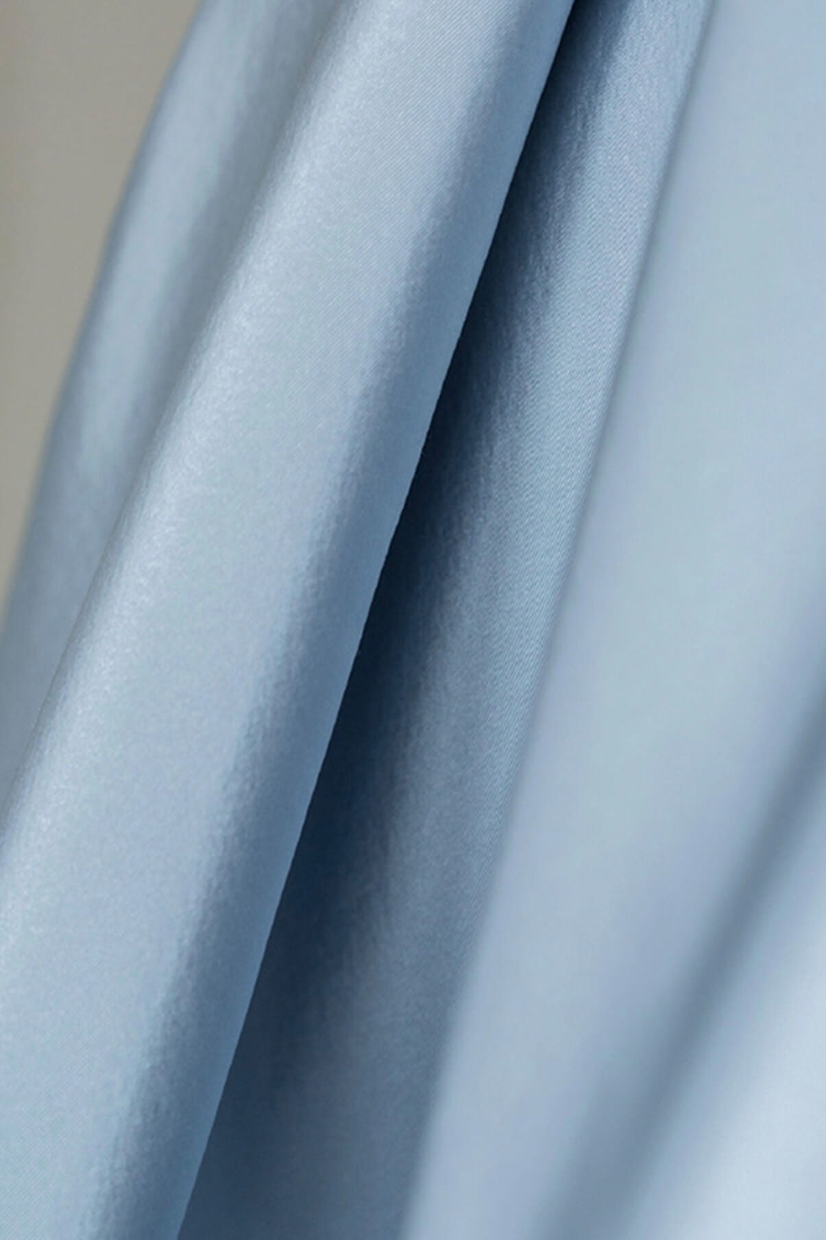 Blue Satin Long Prom Dress High Slit Wedding Party Gown