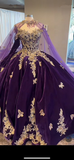 Luxury Purple Princess Quinceanera Dresses Ball Gown Sweet 16 Dress