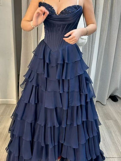 Classy Ball Gown Prom Dresses Ruffle Long Layered Birthday Outfit Grad jkprom Classy Ball Gown Prom Dresses Ruffle Long Layered Birthday Outfit Grad jkprom