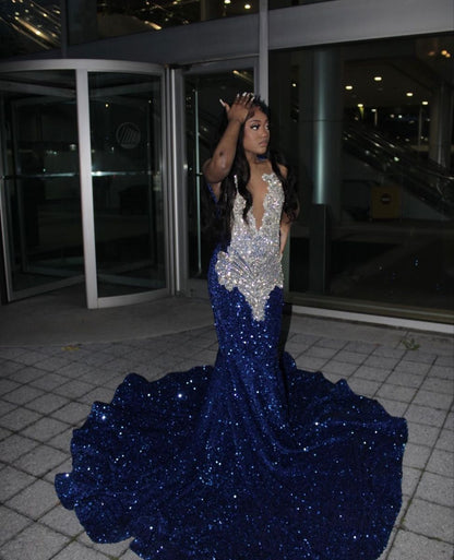 long fitted prom dress Portia and Scarlett Long Prom Dress PS21207