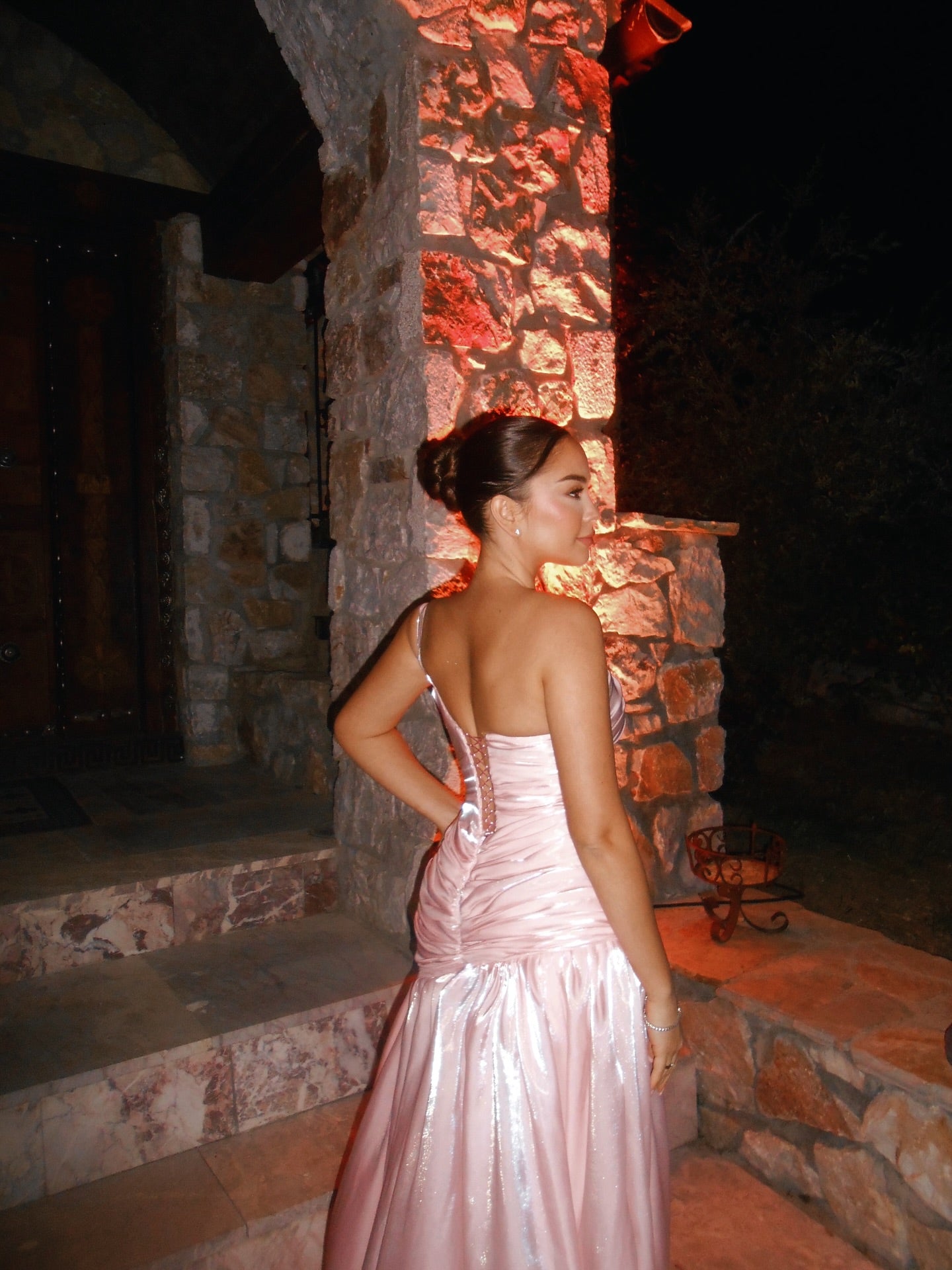 Elegant One Shoulder Prom Dresses A Line Formal Evening Gown with Slit