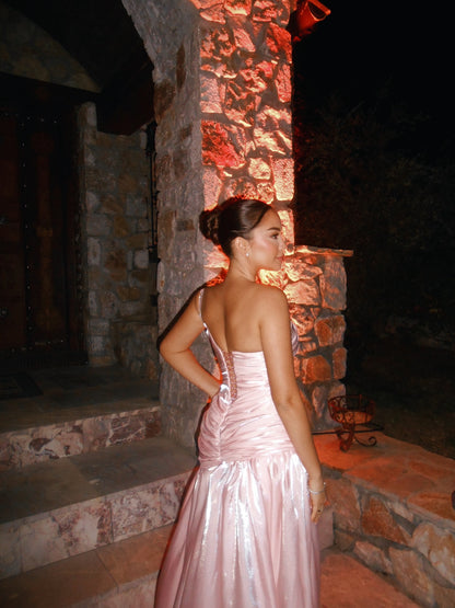 Elegant One Shoulder Prom Dresses A Line Formal Evening Gown with Slit