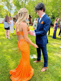 sparkle-orange-sequin-prom-dress-mermaid-long