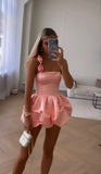 Elegant Birthday Dress Party Pink Homecoming Outfits