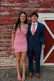 Fancy Ruched Sheath Short Homecoming Dress Tight Graduation Gown