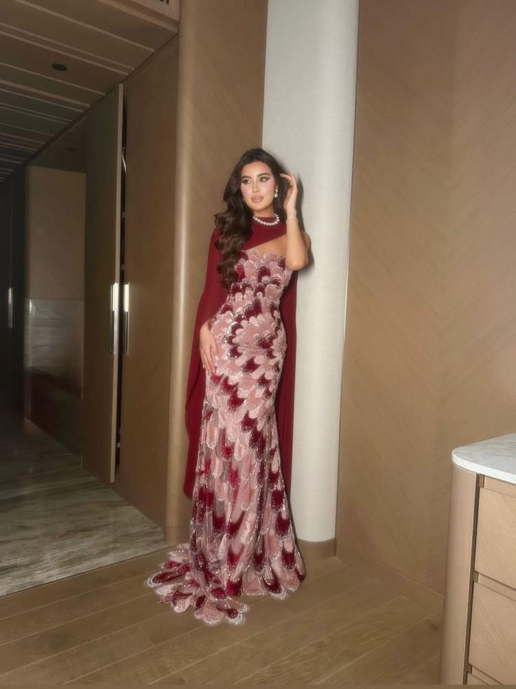 Luxury Mermaid Prom Dresses Floor Length Bodycon Maxi Dress