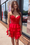 Fancy Short Homecoming Dresses Formal Mini Dress with Applique