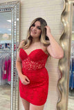Lace Tight Short Hoco Dresses Corset Mini Dress Formal