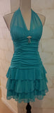 Short Halter Chiffon Cocktail Dresses Birthday Party Dress Formal