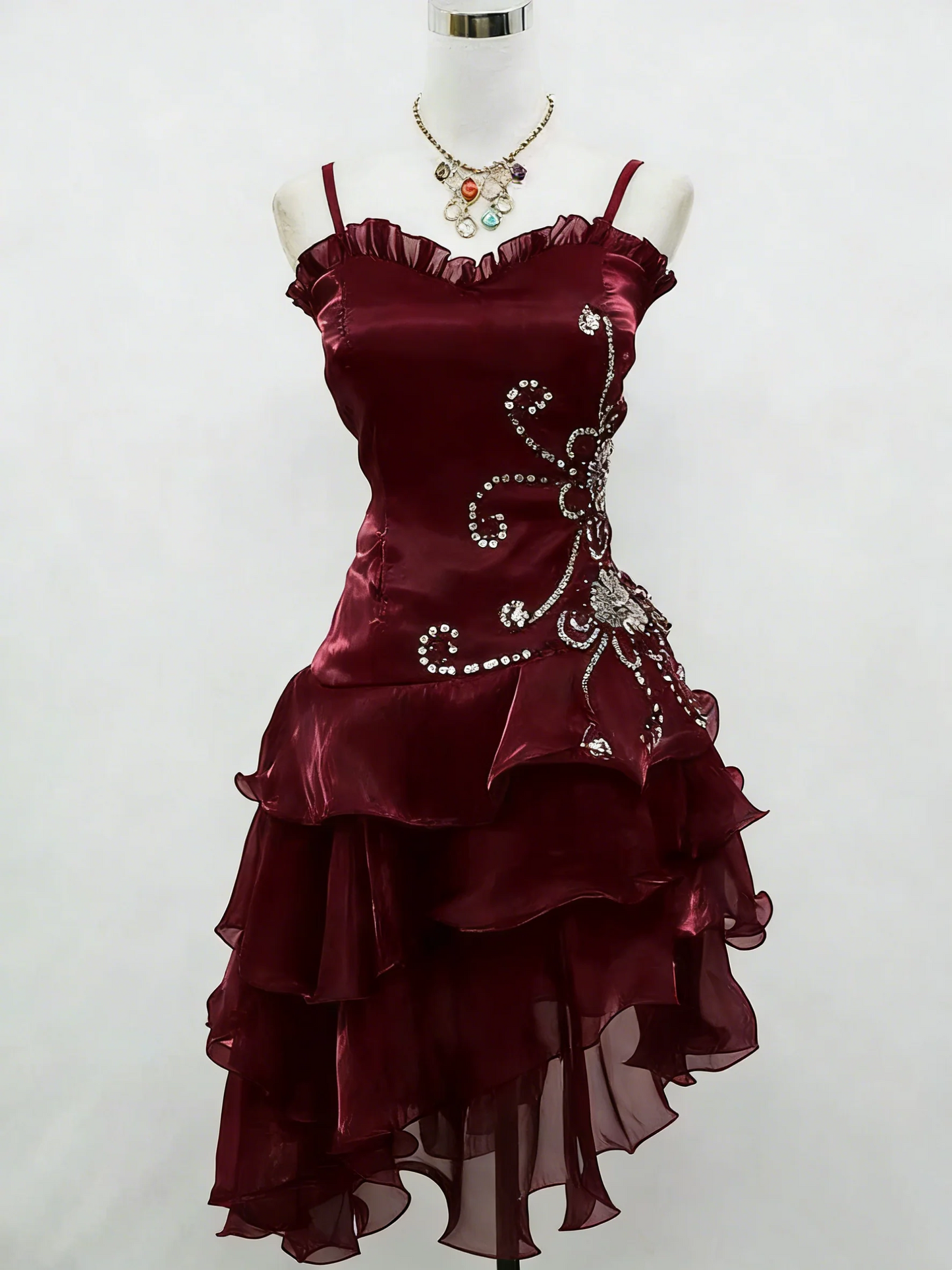 A Line Black Ruffle Short Prom Dress Homecoming Dresses