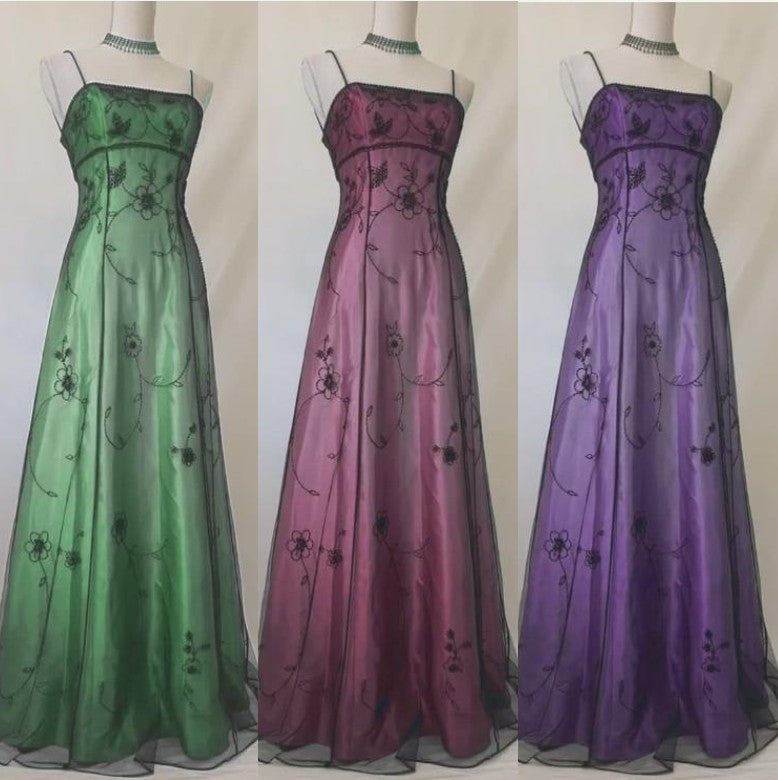 Vintage Blue Gradient Empire Prom Dresses Backless Romantic Beaded Evening Dresses