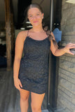 Cute Emerald Green Lace Tight Homecoming Dress