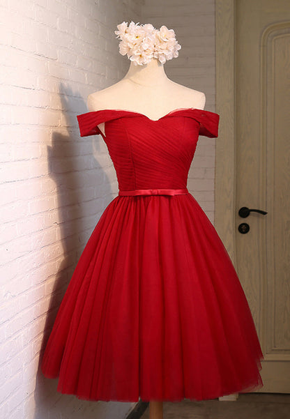 Red Tulle Short Prom Dresses,A-Line Semi Formal Dress jkprom Red Tulle Short Prom Dresses,A-Line Semi Formal Dress jkprom