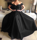 Lace Sweetheart Long Satin Mermaid Evening Dresses Off The Shoulder Prom Gowns