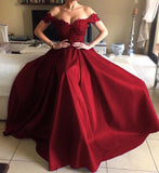 Lace Sweetheart Long Satin Mermaid Evening Dresses Off The Shoulder Prom Gowns