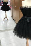 Hot Pink A-line Short Puffy Tulle Party Dress Cocktail Dresses