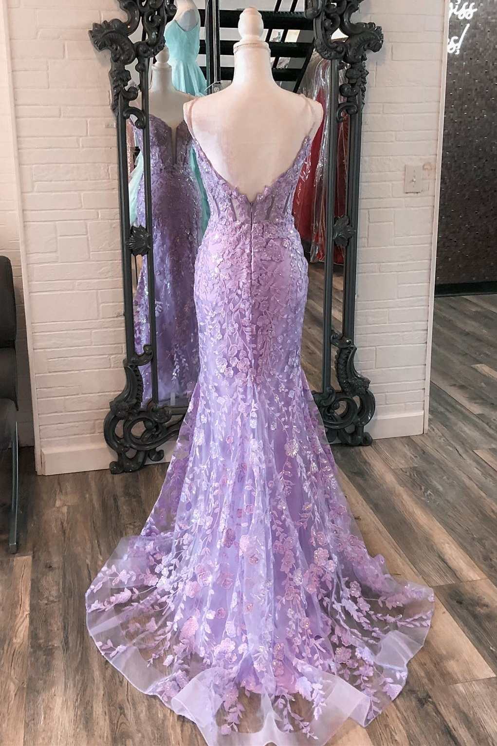 Lavender Deep V Neck Mermaid Long Prom Dresses Gala Dress jkprom Lavender Deep V Neck Mermaid Long Prom Dresses Gala Dress jkprom
