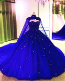 Royal Blue Prom Dresses Ball Gown Sweet 16  Princess Quinceanera Dress